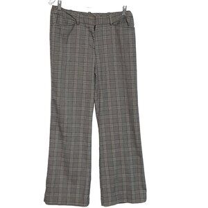 Vintage 90s Y2K Womens Pants 8P Black Plaid Straight Leg Pockets